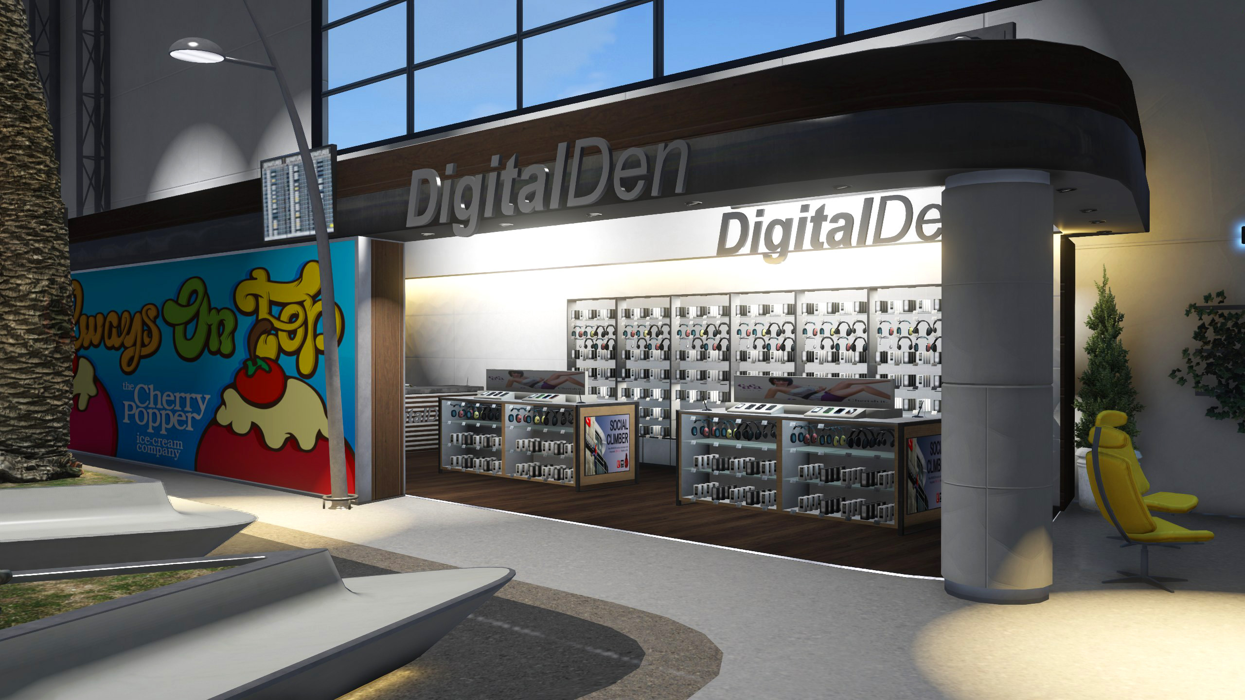Magasin DigitalDen à l'aéroport